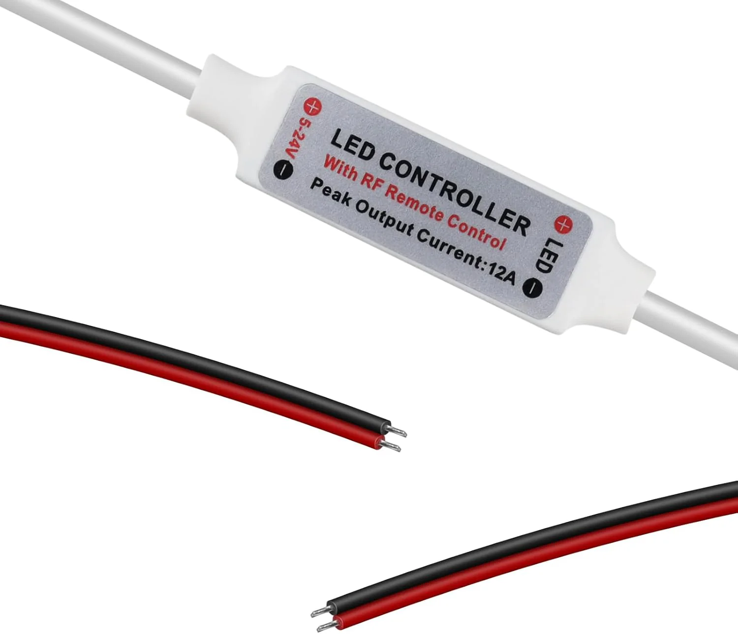 LED Strip Controller – 5V/24V – White RF Remote with Dimmer Function | For Single Color 5050/3528 Strips - Image 13