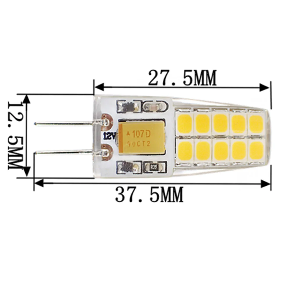 10 Pack G4 LED Light Bulb Bi-Pin Silicon Encapsulation 12V 2.5 W CRI>80 290-310Lumen 20x2835 LEDs 25W Equivalent - Image 4