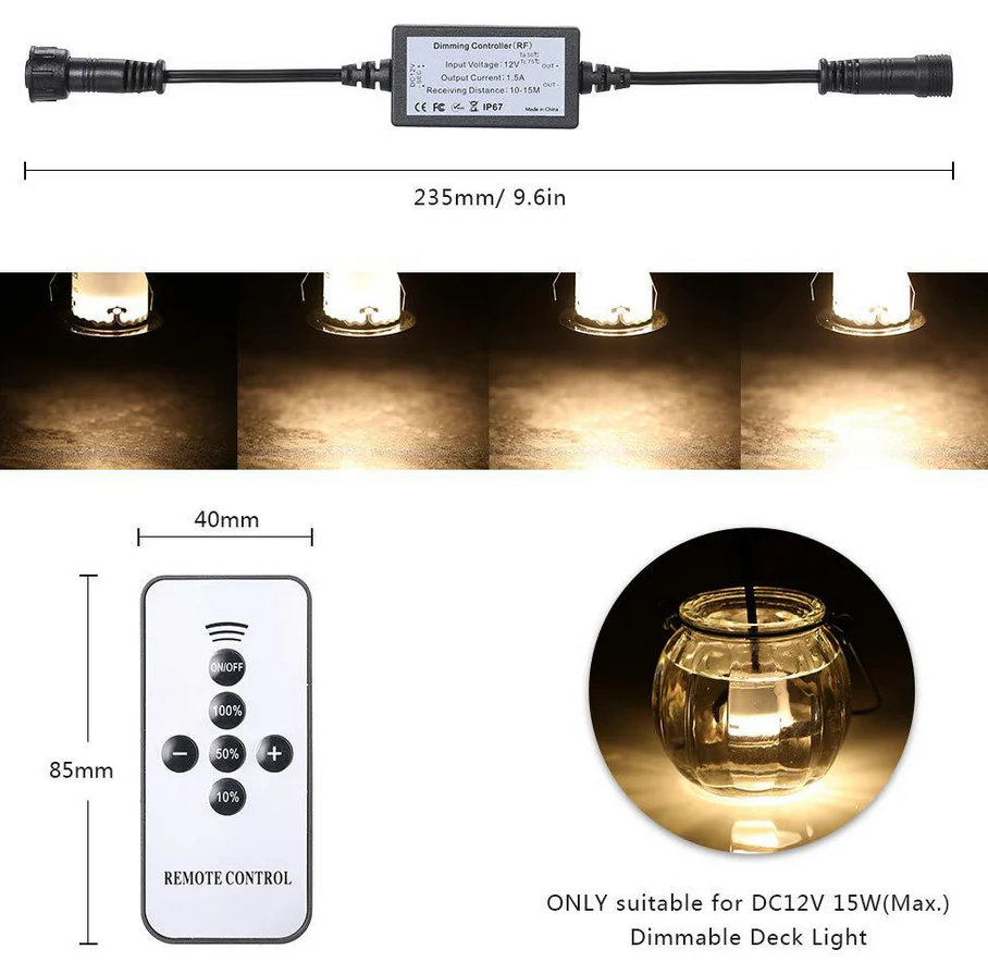 10-Pack Recessed LED Deck Lights – 0.6W Each | Warm White / Natural White  | AC100–265V Input with Power Adapter | US / EU / UK / AU Plug Options | IP67 Waterproof Inground Step Lights Kit for Deck, Garden, Yard, Stairs & Pathway Lighting - Image 13