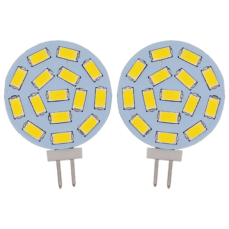 10PCS Pack 2 Watt (20 Watt Equivalent) AC/DC 10-30 V Flat Round Wafer Disc Light Bulb G4 Bi-pin base Lamps with 15 pcs LED SMD5630 - Image 3