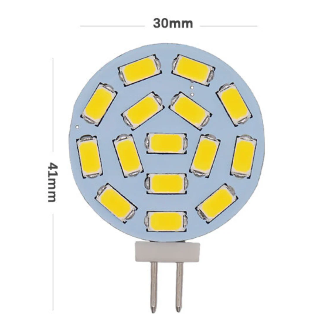10PCS Pack 2 Watt (20 Watt Equivalent) AC/DC 10-30 V Flat Round Wafer Disc Light Bulb G4 Bi-pin base Lamps with 15 pcs LED SMD5630 - Image 5