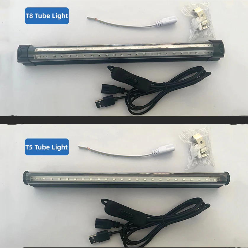 10W 12.6inches T8 LED UV 395-400nm Black Light Strip, LED Tube Light for Bedroom Halloween Decorations and Christmas Party, Fun Atmosphere, Black Light Poster 6ft Power Cord with Built-in ON/Off Switch - Image 3