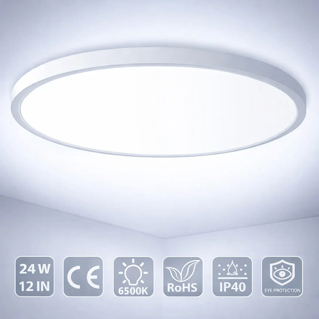 12 Inch Round LED Ceiling Light – 24W – White – 3000K / 4500K / 5000K / 6500K – Flush Mount Ceiling Light – Local Stock (US/UK/DE) - Image 14