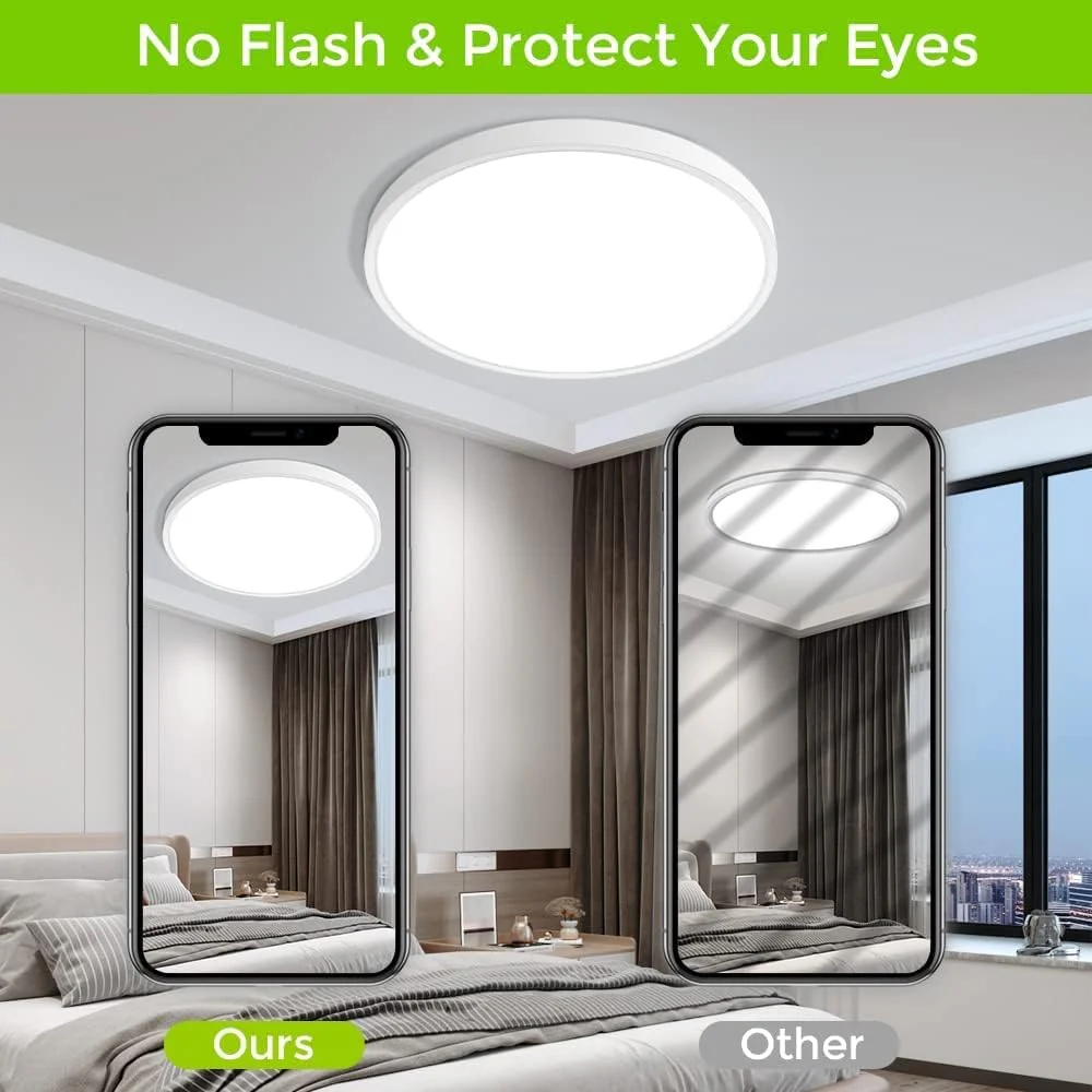 12 Inch Round LED Ceiling Light – 24W – White – 3000K / 4500K / 5000K / 6500K – Flush Mount Ceiling Light – Local Stock (US/UK/DE) - Image 7