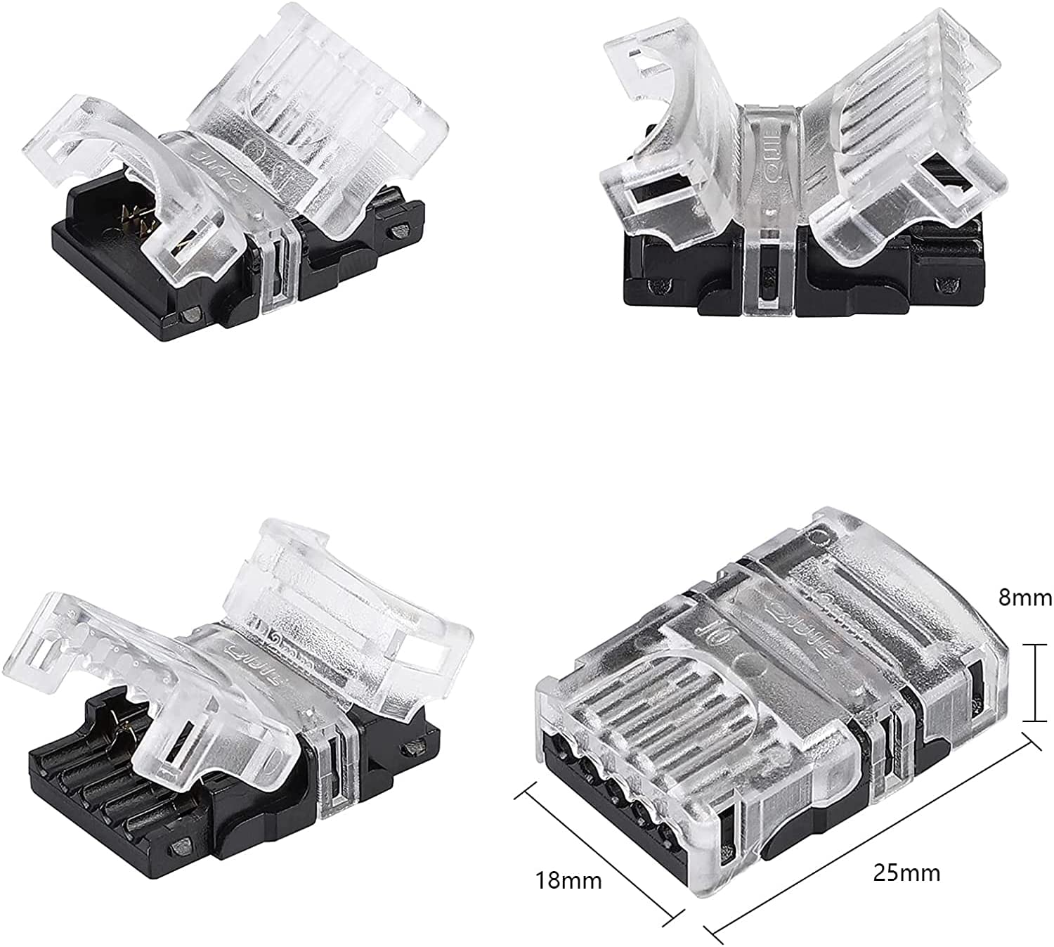 10pcs 12MM 5PIN RGBW LED Strip Connector fit for 12mm Wide PCB LED Strip - Image 5
