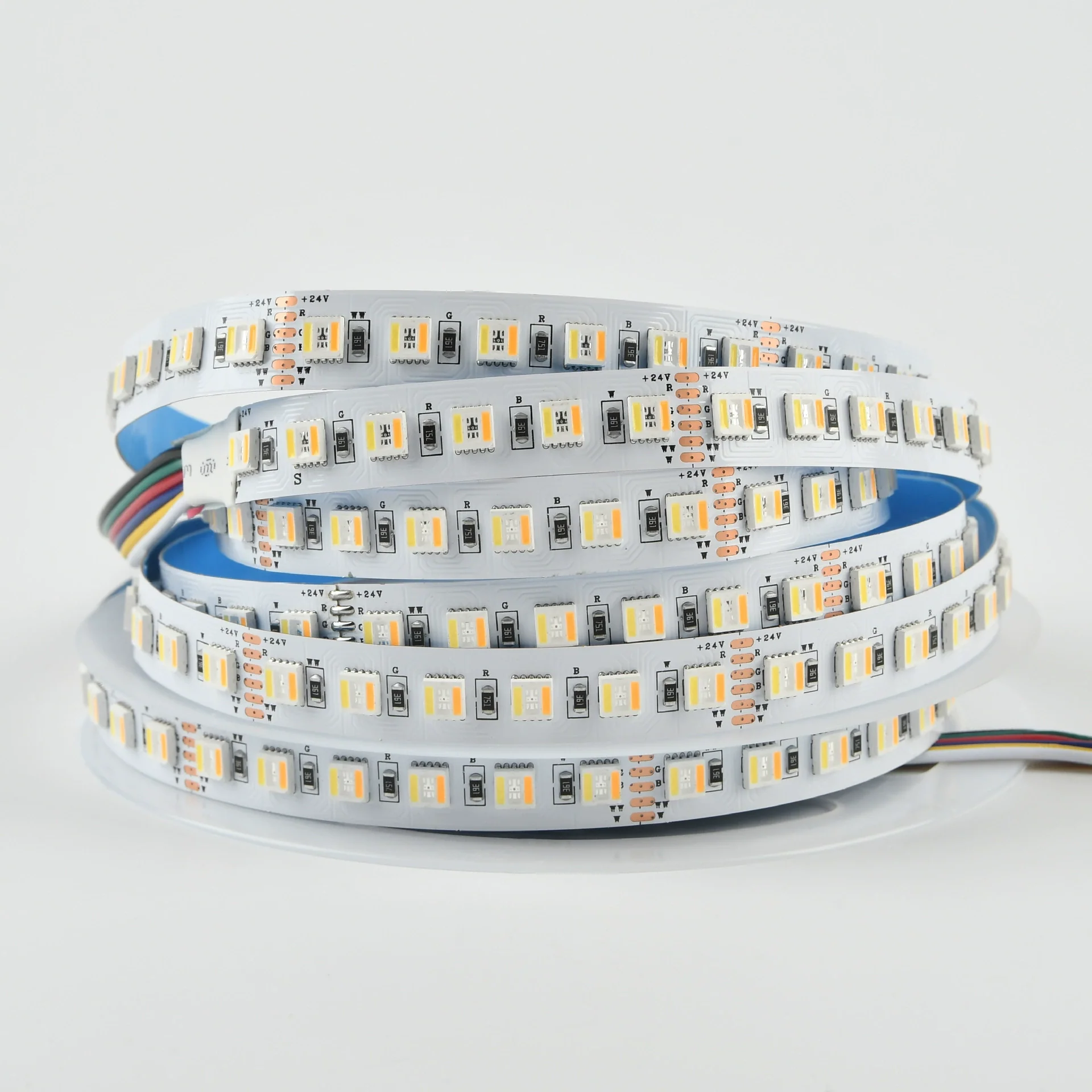 12MM Wide RGBCCT LED Strip Light - DC12V / 24V | 5-In-1 SMD5050-60 LEDs/M | IP00 / IP65 / IP67 | for Mirror, Kitchen Cabinet, Bedroom | 5/50M