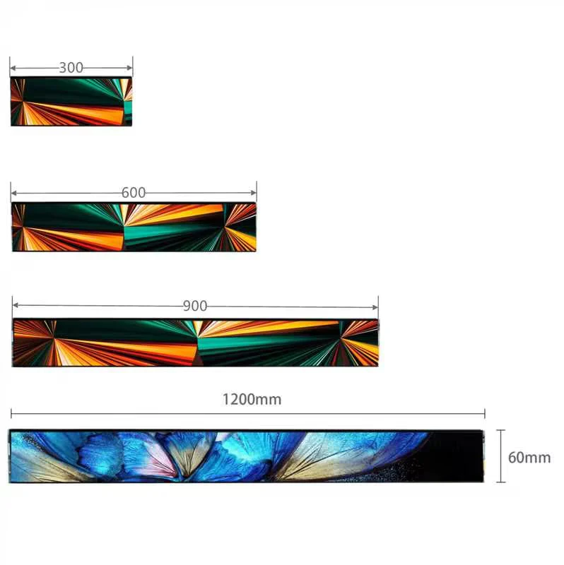 S60PRO Shelf LED Display Screen, 60mm Tall P1.875 GOB LED Stretched Bar Screen - Image 3