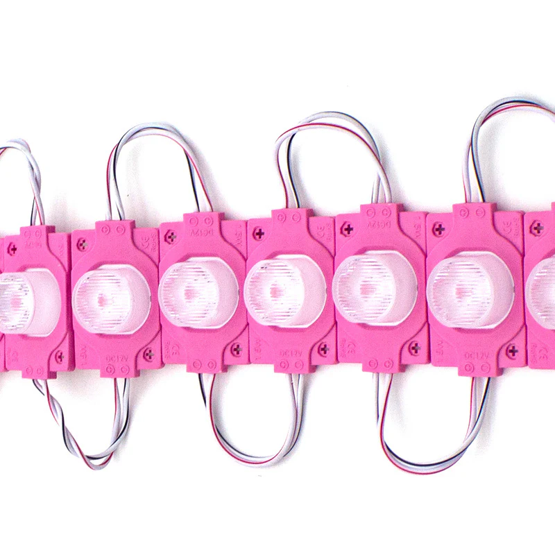 12V 1.5W LED Module with Lens, 20pcs/String, 150LM, IP65 Waterproof Sign Module for Light Box, Channel Letter, and Signage Backlighting – 6500K / 3000K / Red / Green / Blue / Yellow / Pink - Image 10