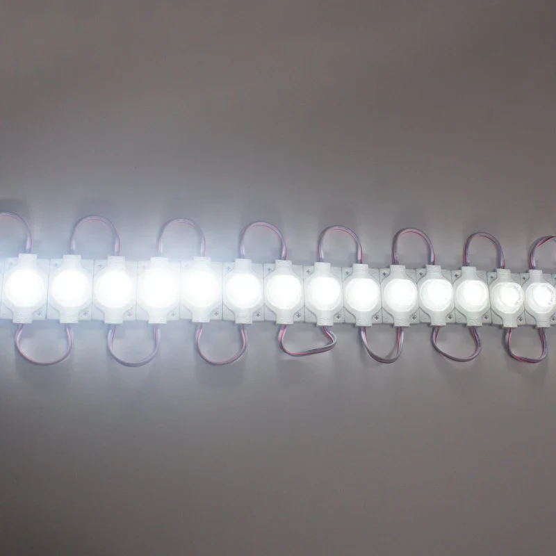 12V 1.5W LED Module with Lens, 20pcs/String, 150LM, IP65 Waterproof Sign Module for Light Box, Channel Letter, and Signage Backlighting – 6500K / 3000K / Red / Green / Blue / Yellow / Pink - Image 12