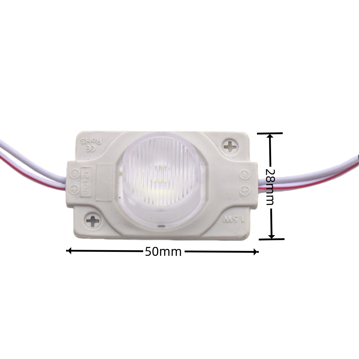 12V 1.5W LED Module with Lens, 20pcs/String, 150LM, IP65 Waterproof Sign Module for Light Box, Channel Letter, and Signage Backlighting – 6500K / 3000K / Red / Green / Blue / Yellow / Pink - Image 3