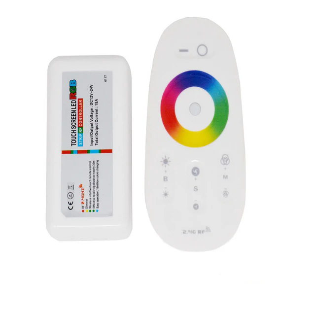 12V-24V DC 2.4G RF Wireless RGB LED Controller for RGB LED Strips with Touch Color Ring Remote - Image 2