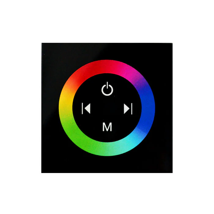 12V-24V DC TM08 Wall Panel Touchable Color Ring LED Controller for RGB Color Changing LED Strips - Image 7