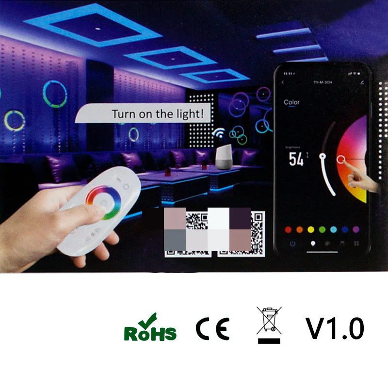 RGB LED Strip Controller – DC5V-24V | 2.4G RF Wireless Touch Color Ring Remote / Tuya APP WiFi + 2.4G RF Remote | For LED Strips - Image 4