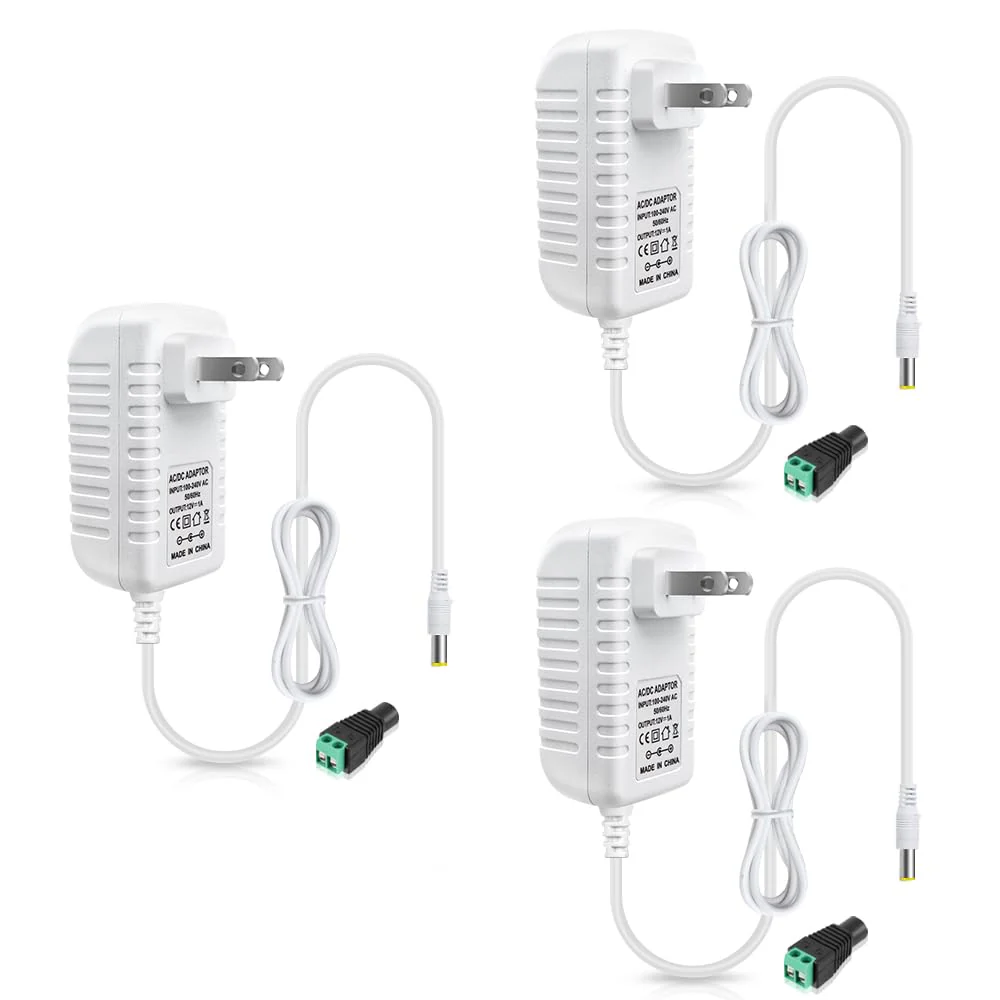 12V Power Supply Adapter 12W/24W/36W, AC 100–240V Input, Wall Plug Transformer, White Case — US Plug, LED Driver for Strip/CCTV/Electronics - Image 14