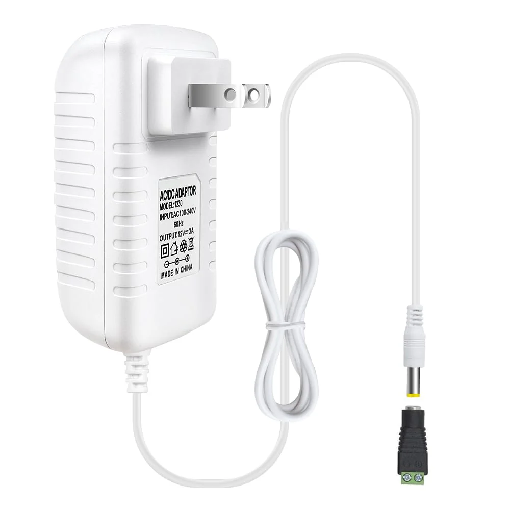 12V Power Supply Adapter 12W/24W/36W, AC 100–240V Input, Wall Plug Transformer, White Case — US Plug, LED Driver for Strip/CCTV/Electronics - Image 17