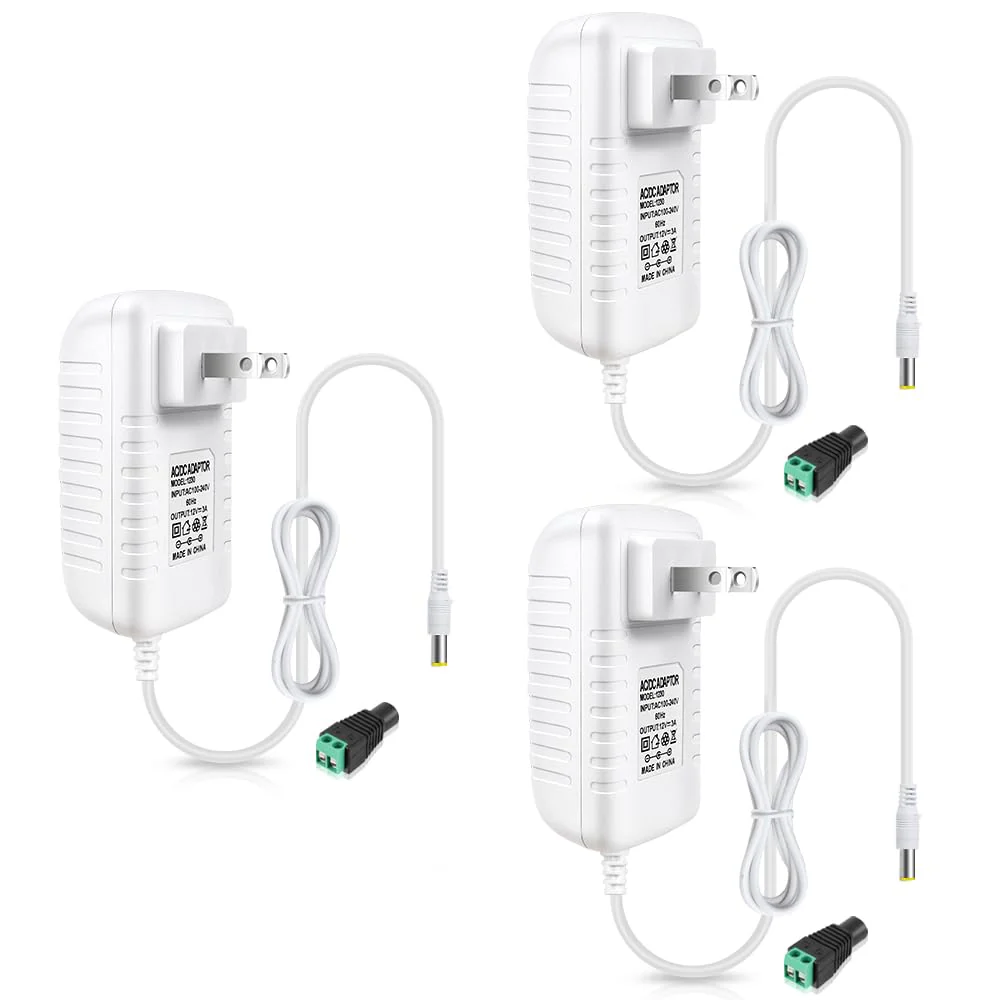 12V Power Supply Adapter 12W/24W/36W, AC 100–240V Input, Wall Plug Transformer, White Case — US Plug, LED Driver for Strip/CCTV/Electronics - Image 18