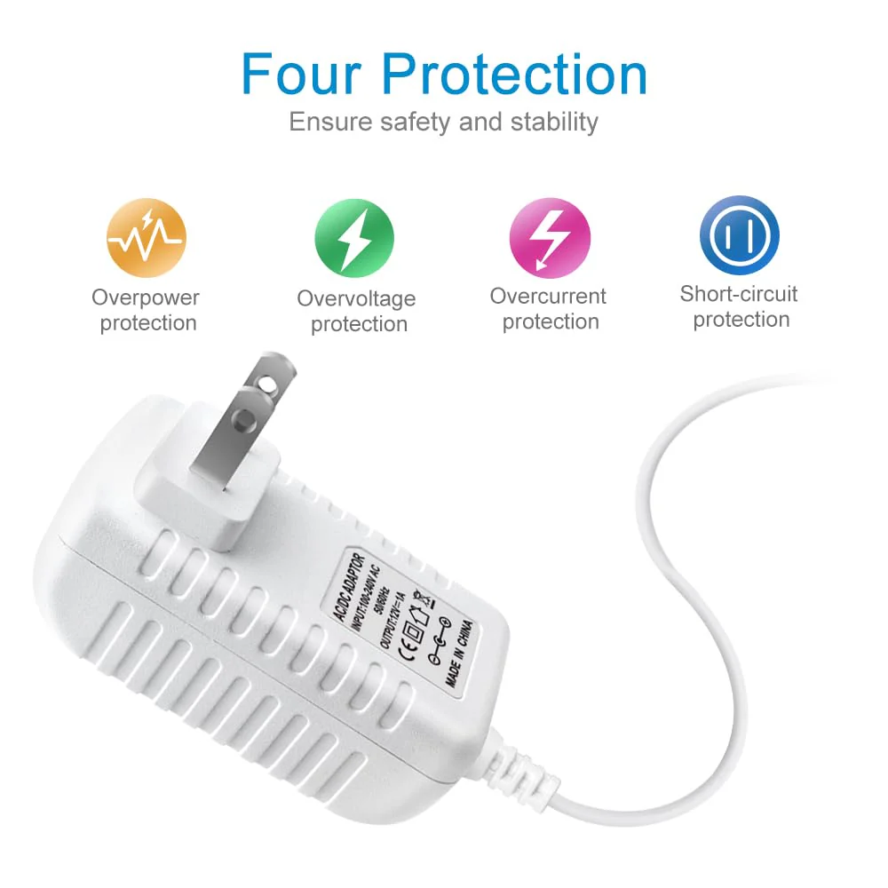 12V Power Supply Adapter 12W/24W/36W, AC 100–240V Input, Wall Plug Transformer, White Case — US Plug, LED Driver for Strip/CCTV/Electronics - Image 3