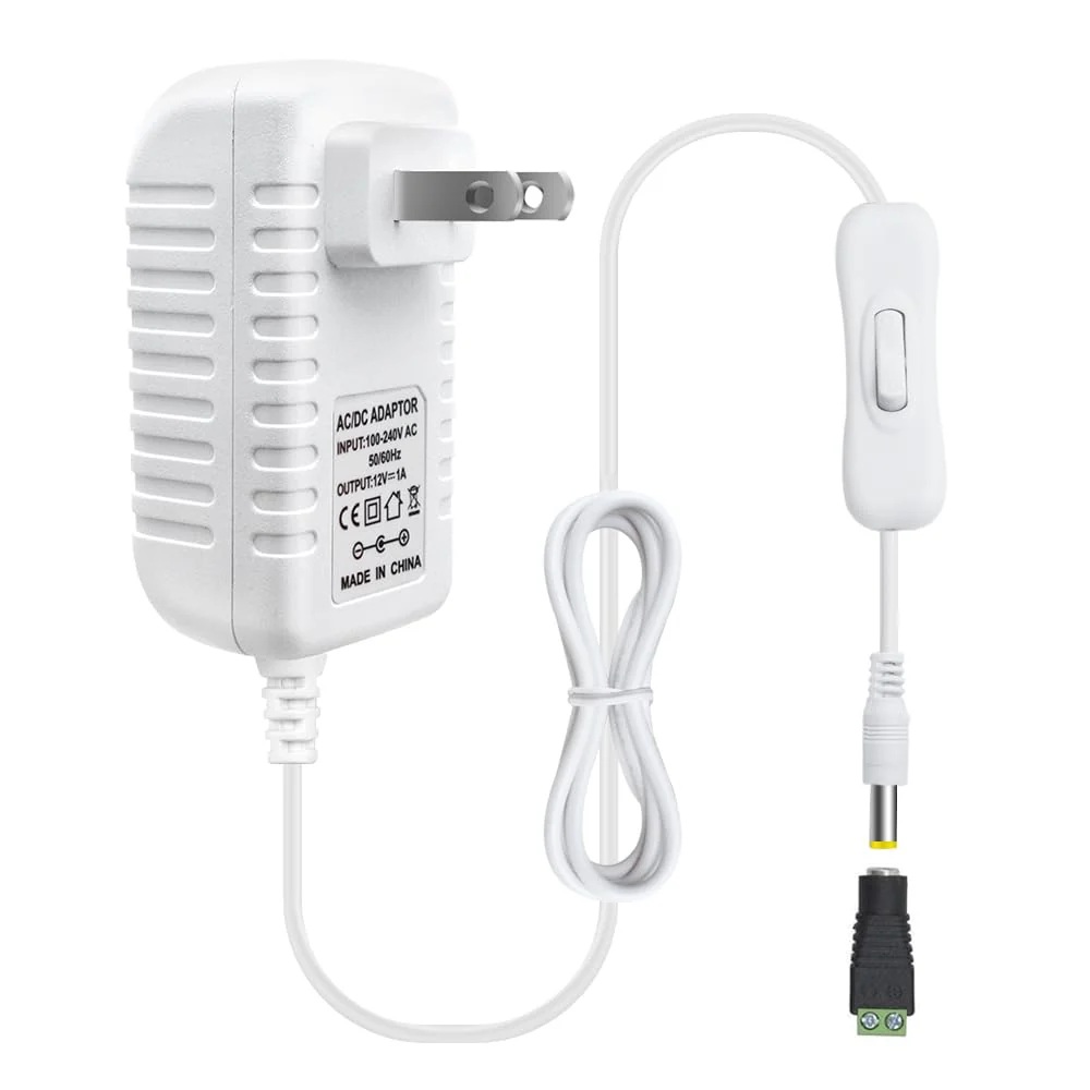 12V Power Supply Adapter 12W/24W/36W, AC 100–240V Input, Wall Plug Transformer, White Case — US Plug, LED Driver for Strip/CCTV/Electronics - Image 8