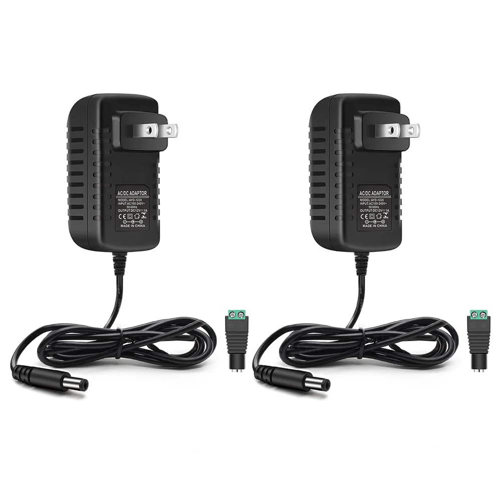 12V Power Supply Adapter 12W/24W, AC 100–240V Input, Wall Plug Transformer, Black Case — US/UK Plug, LED Driver for Strip/CCTV/Electronics - Image 14