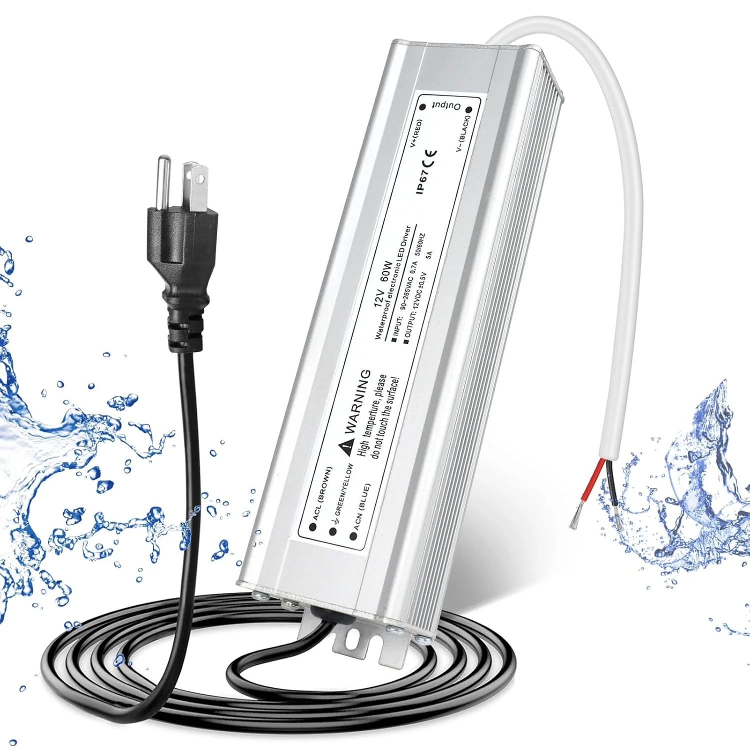 12V Waterproof LED Power Supply 30W–300W, 90–265V Input, Single/Dual Wire Output, Outdoor LED Driver, CE/RoHS/FCC —US/UK/EU Plug & Wire Leads Options - Image 20
