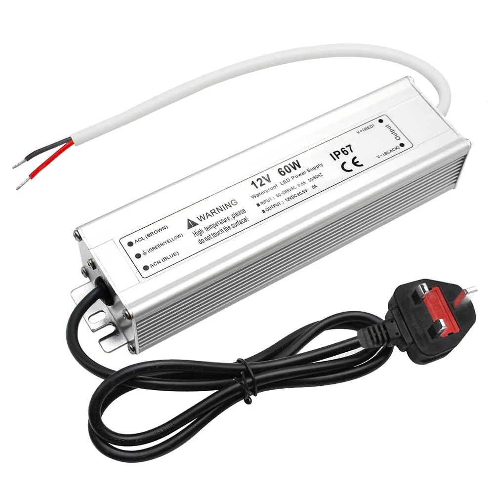 12V Waterproof LED Power Supply 30W–300W, 90–265V Input, Single/Dual Wire Output, Outdoor LED Driver, CE/RoHS/FCC —US/UK/EU Plug & Wire Leads Options - Image 43