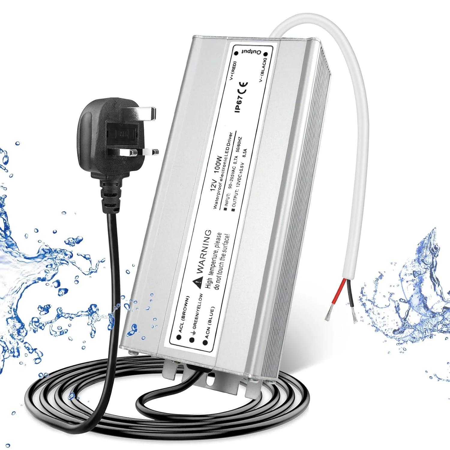 12V Waterproof LED Power Supply 30W–300W, 90–265V Input, Single/Dual Wire Output, Outdoor LED Driver, CE/RoHS/FCC —US/UK/EU Plug & Wire Leads Options - Image 45