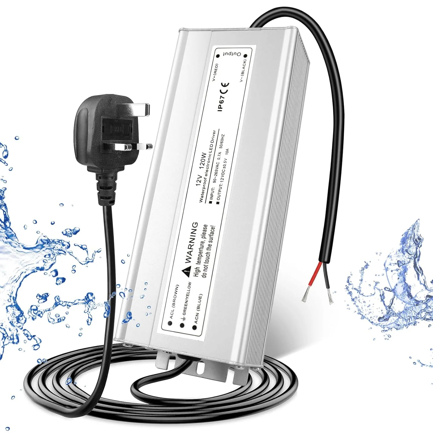 12V Waterproof LED Power Supply 30W–300W, 90–265V Input, Single/Dual Wire Output, Outdoor LED Driver, CE/RoHS/FCC —US/UK/EU Plug & Wire Leads Options - Image 48