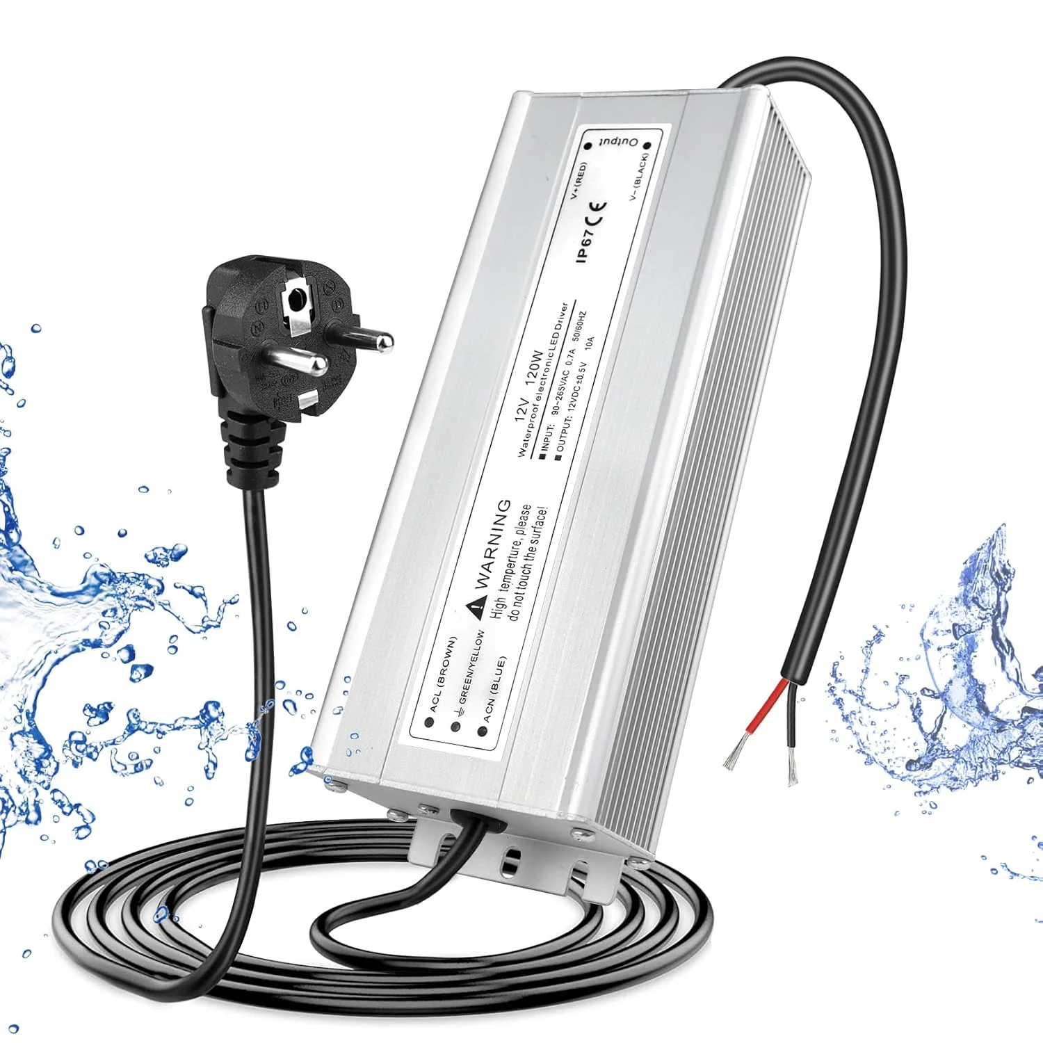 12V Waterproof LED Power Supply 30W–300W, 90–265V Input, Single/Dual Wire Output, Outdoor LED Driver, CE/RoHS/FCC —US/UK/EU Plug & Wire Leads Options - Image 49
