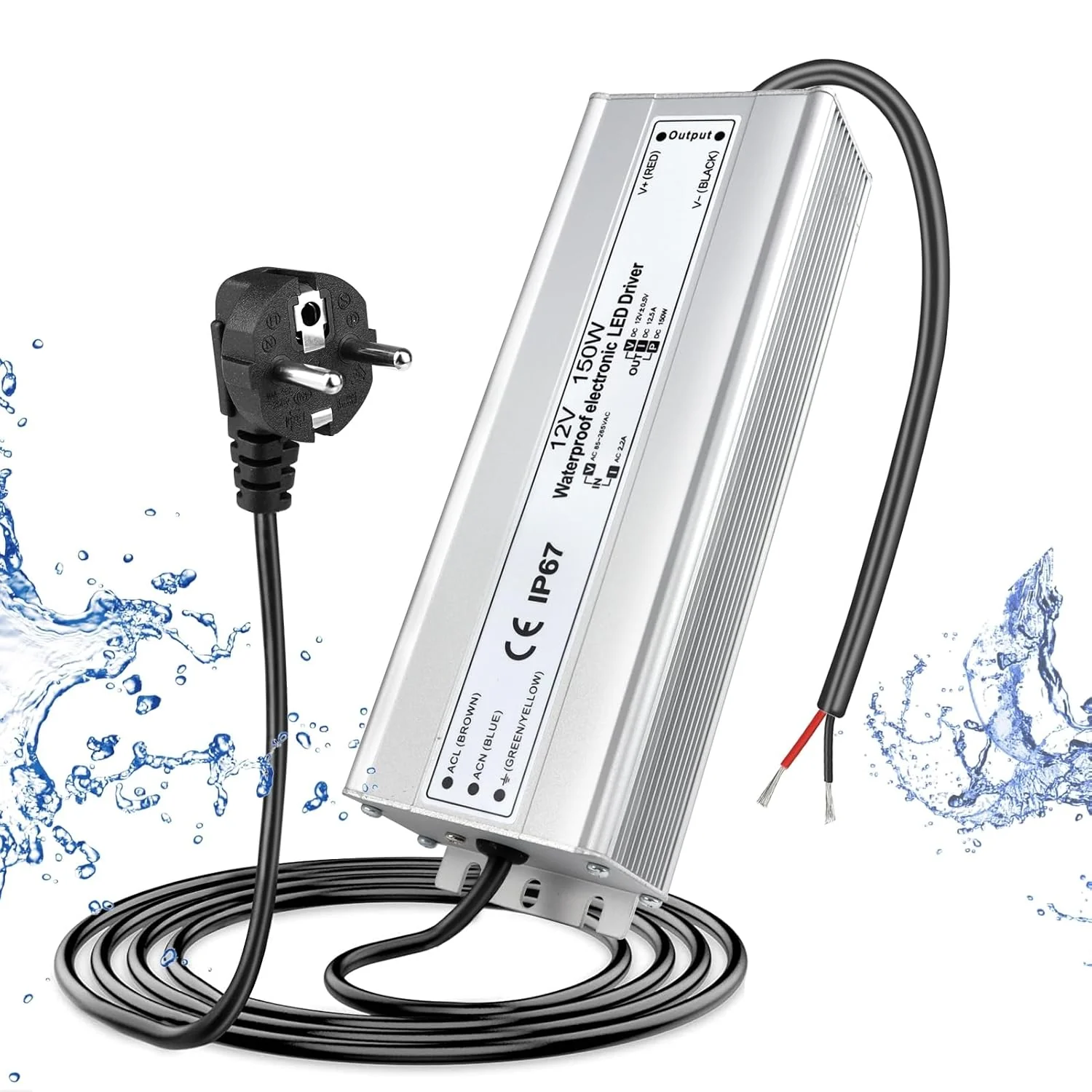 12V Waterproof LED Power Supply 30W–300W, 90–265V Input, Single/Dual Wire Output, Outdoor LED Driver, CE/RoHS/FCC —US/UK/EU Plug & Wire Leads Options - Image 52