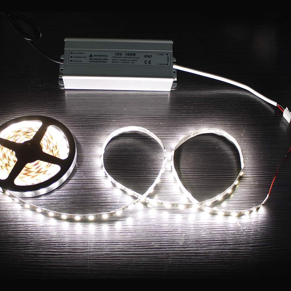 12V Waterproof LED Power Supply 30W–300W, 90–265V Input, Single/Dual Wire Output, Outdoor LED Driver, CE/RoHS/FCC —US/UK/EU Plug & Wire Leads Options - Image 8
