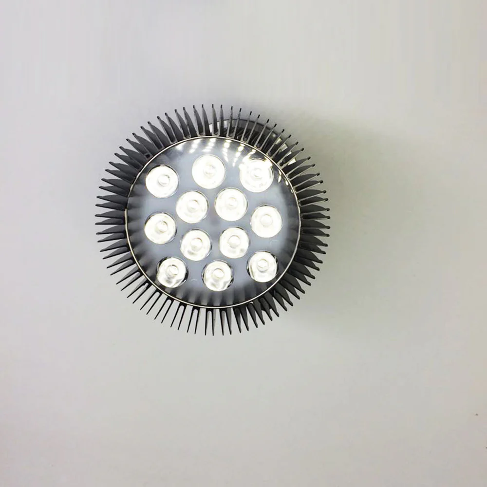 12W (12x1W) PAR38 LED Lamp with E27 Edison Screw Base 90W Equivalent 100-240V AC Black Housing Indoor Type - Image 3