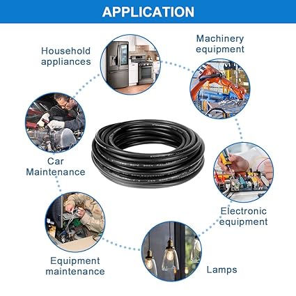 14 AWG Electrical Wire, 6/7/8 Conductor Stranded Tinned Copper Cable, Black/White PVC Multi-Core Power Cord, Flexible Control Extension Cable — 10/20/50m (33ft–165ft) Options - Image 5