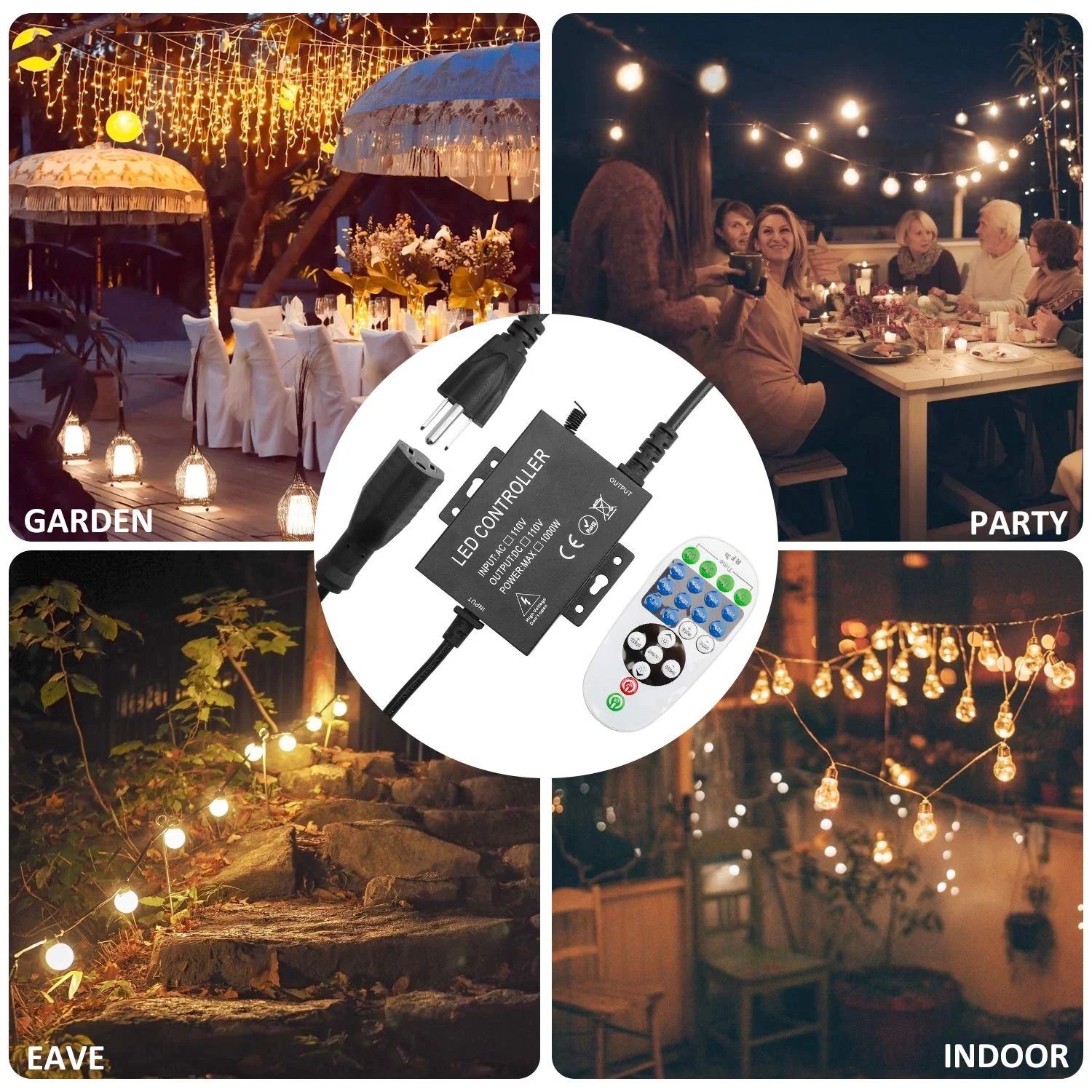 1500W RGB LED Controller | High-Voltage AC110V/220V | WiFi + APP + IR Remote | Aluminum Housing | For LED Rope & Strip Lights - Image 6