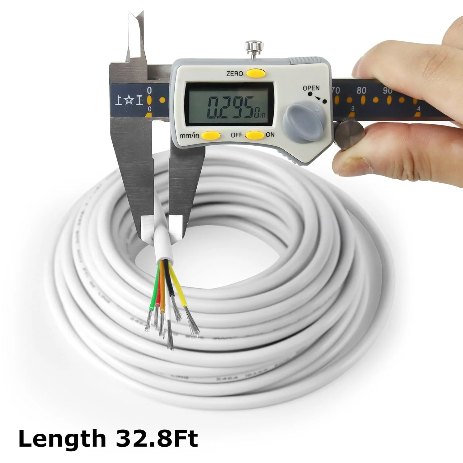 18 AWG Electrical Wire, 6/7/8 Conductor Stranded Tinned Copper Multi-Core Cable, Black/White PVC Flexible Control Extension Cord — 10/20/50m (33ft–165ft) Options - Image 3