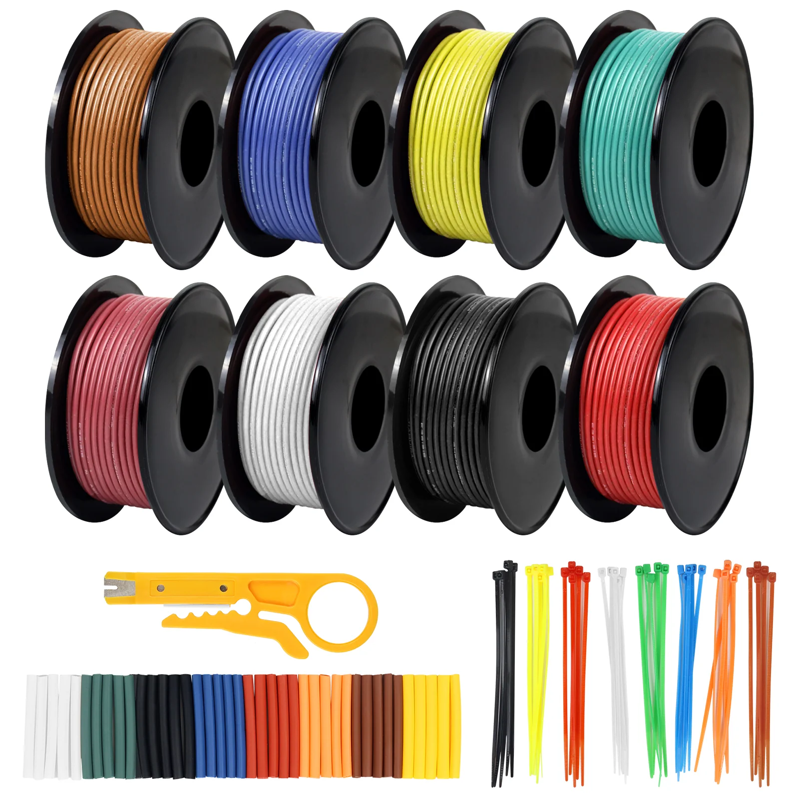 18 AWG Silicone Wire Kit, Stranded Tinned Copper Electrical Cable, 3m–15m Each Roll × 8 Colors, Flexible Heat Resistant Hook Up Wire Set for DIY, Automotive, LED, RC, Power Wiring - Image 13