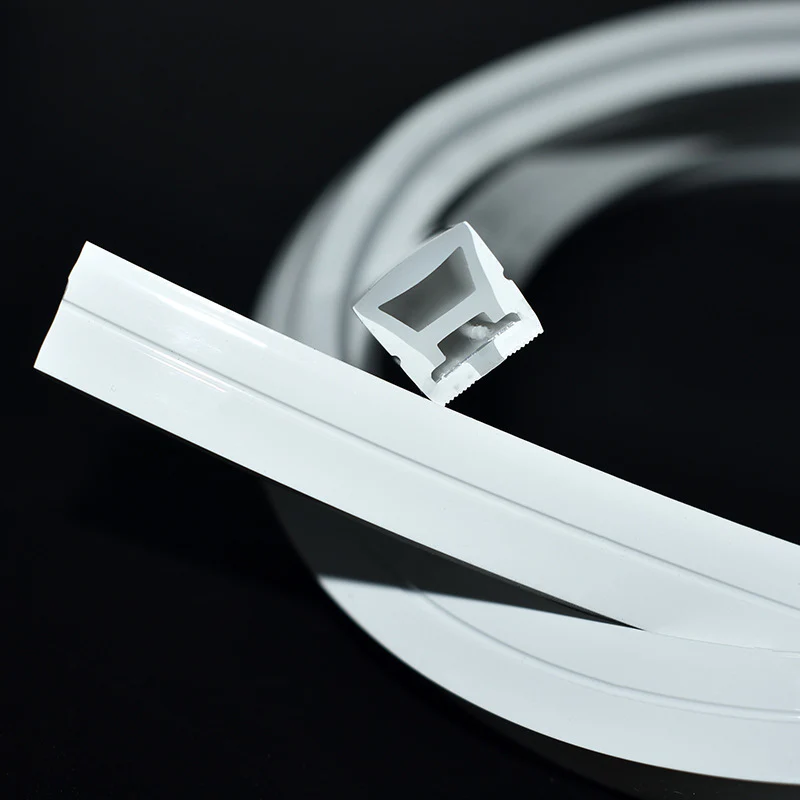 1M/5M/10M/20M Pack of  T1212  LED Neon Light Housing Kit with End Caps and Mounting Clips, Flexible Neon Channel Fit for 8mm Wide LED Strip Lights - Image 3