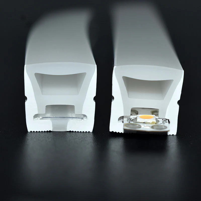 1M/5M/10M/20M Pack of  T1212  LED Neon Light Housing Kit with End Caps and Mounting Clips, Flexible Neon Channel Fit for 8mm Wide LED Strip Lights - Image 5