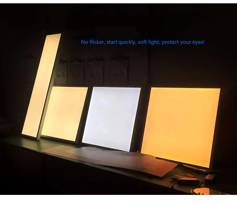 1'x2' (295x595 mm) 24 Watt LED Panel Light in 0.39'' (10mm) Thick White Trim Flat Sheet Panel Lighting Board Super Bright Ultra Thin Glare-Free - Image 5