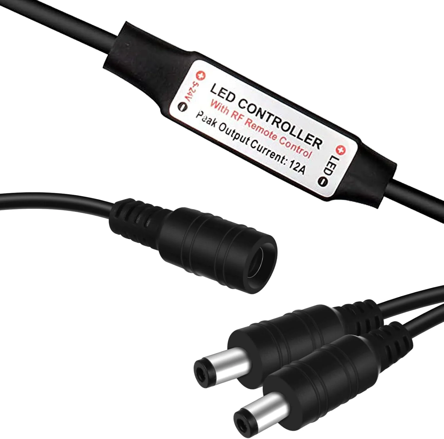 LED Strip Controller – 5V/24V – Black RF Remote with Dimmer Function | For Single Color 5050/3528 Strips - Image 13
