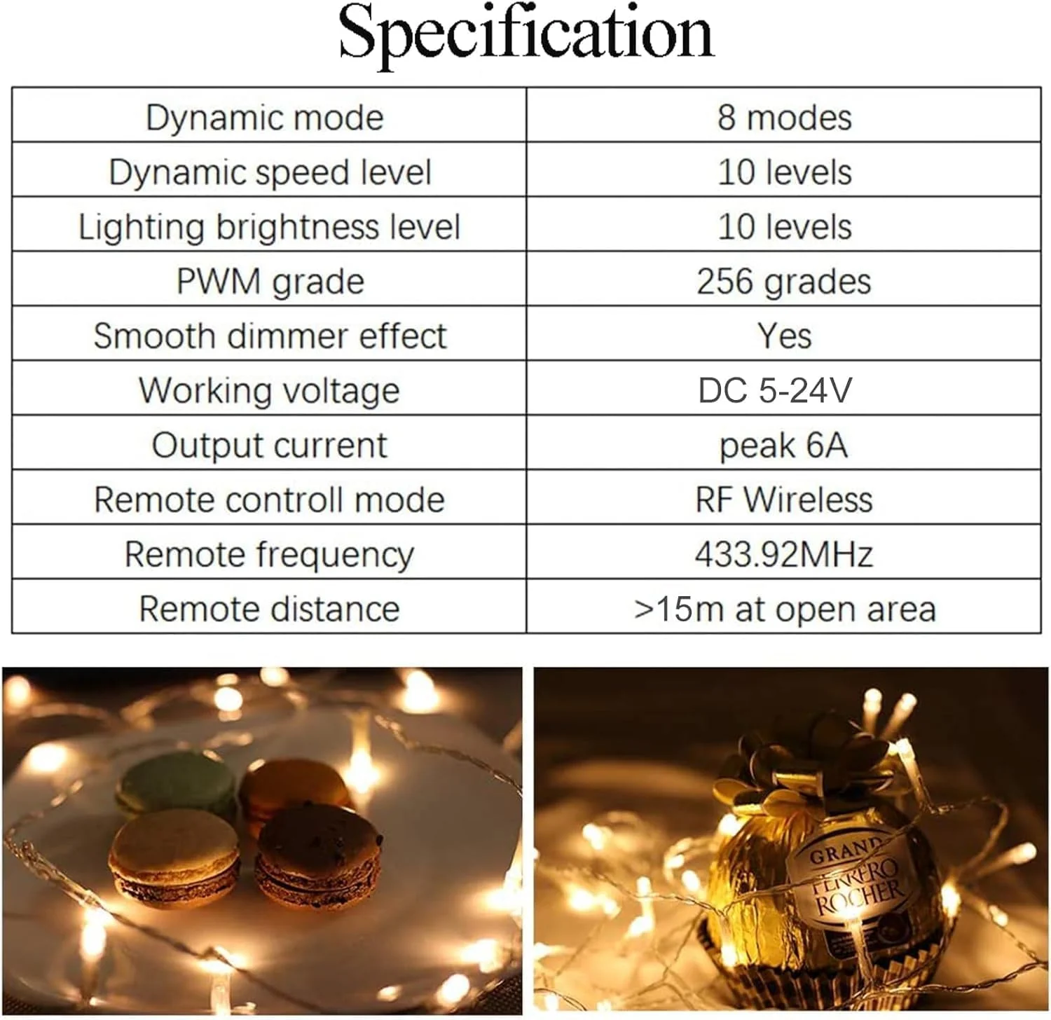 LED Strip Controller – 5V/24V – Black RF Remote with Dimmer Function | For Single Color 5050/3528 Strips - Image 6