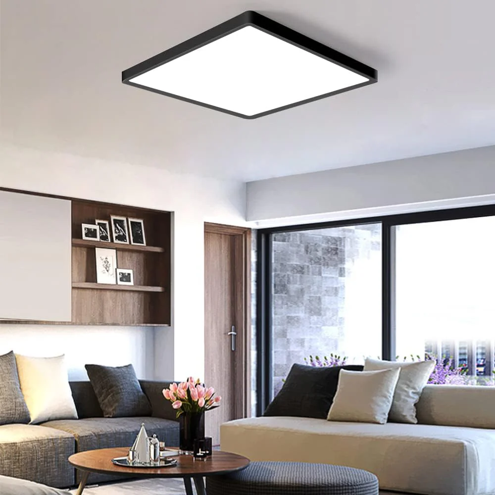 12.0 Inch Square LED Ceiling Light – 24W – Black – 3000K / 4500K / 5000K / 6500K – Flush Mount Ceiling Light – Local Stock (US/UK/DE) - Image 5
