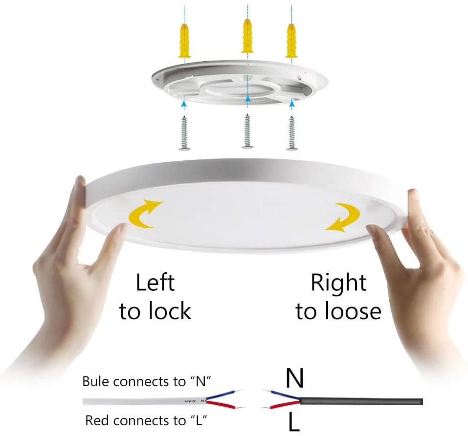 2 Pack 24W 12'' Smart RGBCW Ceiling Light Fixtures RGB Color Changing, 2700K-6500K Adjustable with Dimmable Brightness, Compatible with Alexa/Google Home/APP Control WiFi Light for Bedroom/Kid's Room/Party - Image 9
