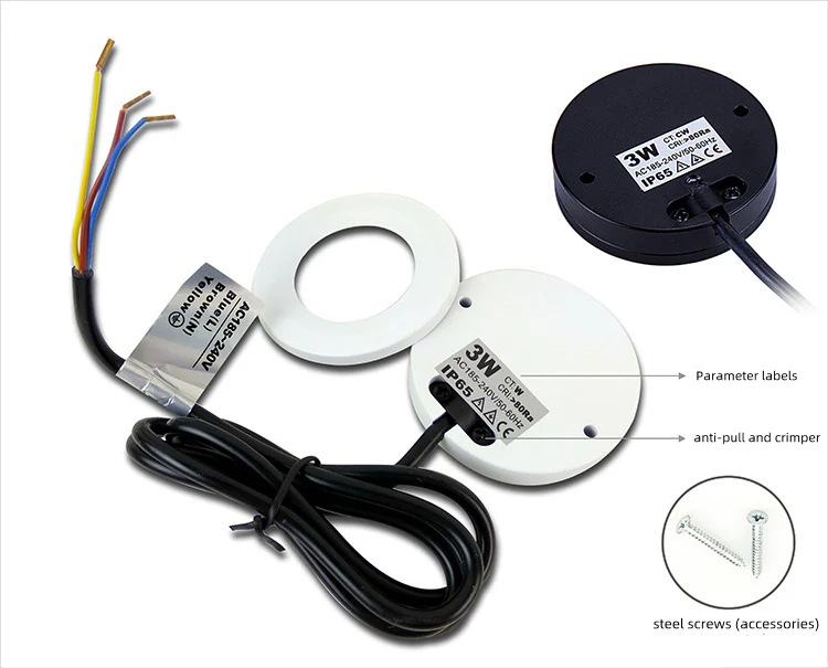 2 Pack Waterproof LED Puck Lights – 3W | Warm / Daylight White | White / Silver / Black | Hardwired | Dimmable with Compatible Dimmer | AC 110V / 220V | Adhesive Mount - Image 3