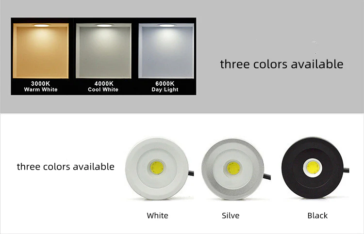 2 Pack Waterproof LED Puck Lights – 3W | Warm / Daylight White | White / Silver / Black | Hardwired | Dimmable with Compatible Dimmer | AC 110V / 220V | Adhesive Mount - Image 4