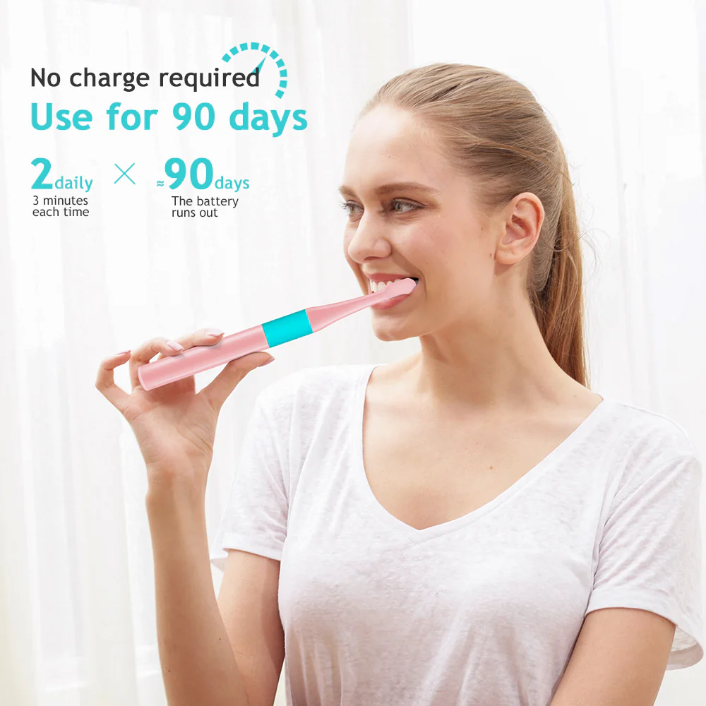 2 Units per Pack Disposable Electric Toothbrush Not Rechargeable Last 90 Days Powerful for Adult - Image 3