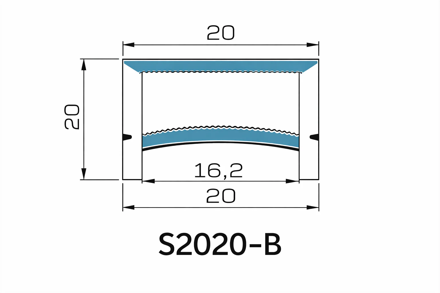 20×20mm Quick Install Neon Light Housing – S2020-B With-Edge / Edge-Free Silicone Cover LED Channel System | Max Strip Width ≤16 mm | Double-Chamber Top-Emitting Neon Diffuser | for Architectural Cove Lighting & Storefront Signage Lighting | 164FT/50M - Image 2