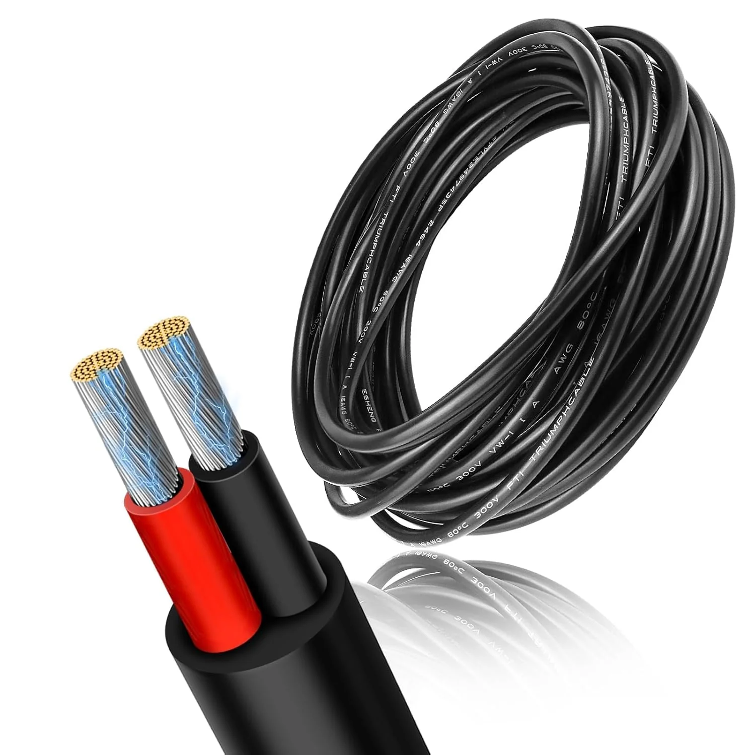 20 AWG Electrical Cable, 2/3/4/5 Conductor Stranded Tinned Copper Wire, Black/White PVC Sheathed Flexible Extension Cord for DIY Wiring, 10/20/50m (33ft–165ft) Options - Image 8
