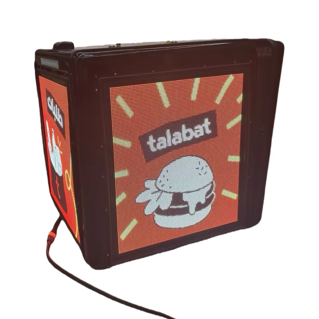 20'' Three-Sided LED Display Box for Delivery Vehicles & Motorcycles High Brightness, Low Power Consumption, Network Control - Image 6