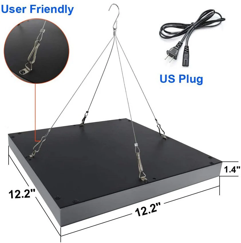 20W Floor Standing Blue Light Tanning Lamp – Blue Light 460–465nm | Dimmable & Timer | AC100–240V | Aluminum Alloy + PC Cover | Includes Floor Stand | for Skin Tanning, Bronze Finish | US / EU Plug - Image 10