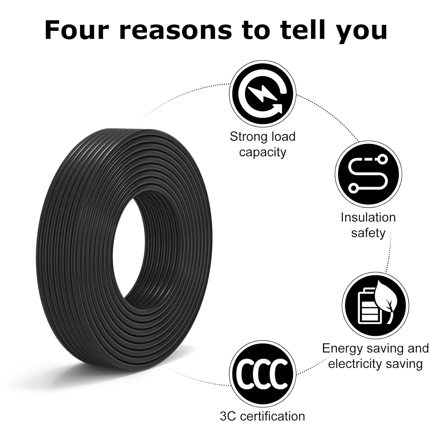 22 AWG Electrical Cable, 6/7/8 Core Stranded Tinned Copper Multi-Conductor Wire, Black/White PVC Sheathed Flexible Control Wire, 10/20/50m (33ft–165ft) Options - Image 5
